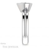 Heart Shaped Forever One Moissanite Engagement Ring #GTJ1023-heart-fb-w 3 Heart Shaped Forever Brilliant Moissanite Engagement Ring #GTJ1023-heart-fb-w