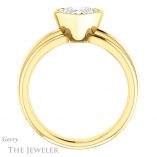 Heart Shaped Forever Brilliant Moissanite Engagement Ring #GTJ1023-heart-fb-y