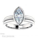 Marquise Cut Forever One Moissanite Engagement Ring #GTJ1023-marquise-fb-w 1 Marquise Cut Forever Brilliant Moissanite Engagement Ring #GTJ1023-marquise-fb-w