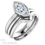 Marquise Cut Forever One Moissanite Engagement Ring #GTJ1023-marquise-fb-w 6 Marquise Cut Forever Brilliant Moissanite Engagement Ring #GTJ1023-marquise-fb-w
