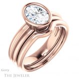 Oval Shaped Forever One Moissanite Engagement Ring #GTJ1023-oval-fo-r 6 Oval Shaped Forever One Moissanite Engagement Ring #GTJ1023-oval-fo-r