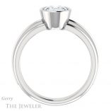 Oval Shaped Forever One Moissanite Engagement Ring #GTJ1023-oval-fo-w 2 Oval Shaped Forever One Moissanite Engagement Ring #GTJ1023-oval-fo-w