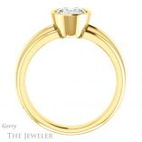 Oval Shaped Forever One Moissanite Engagement Ring #GTJ1023-oval-fo-y 2 Oval Shaped Forever One Moissanite Engagement Ring #GTJ1023-oval-fo-y