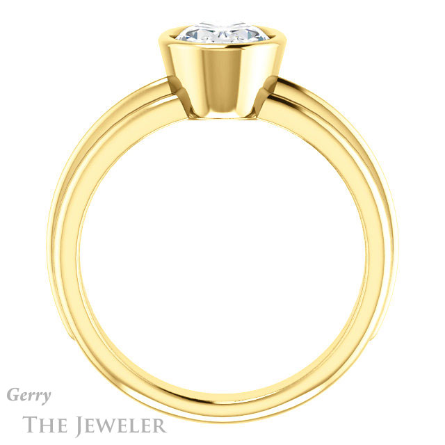 Oval Shaped Forever One Moissanite Engagement Ring #GTJ1023-oval-fo-y 2 Oval Shaped Forever One Moissanite Engagement Ring #GTJ1023-oval-fo-y