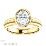 Oval Shaped Forever One Moissanite Engagement Ring #GTJ1023-oval-fo-y 1 Oval Shaped Forever One Moissanite Engagement Ring #GTJ1023-oval-fo-y