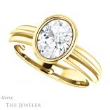 Oval Shaped Forever One Moissanite Engagement Ring #GTJ1023-oval-fo-y 5 Oval Shaped Forever One Moissanite Engagement Ring #GTJ1023-oval-fo-y