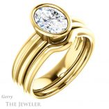 Oval Shaped Forever One Moissanite Engagement Ring #GTJ1023-oval-fo-y 6 Oval Shaped Forever One Moissanite Engagement Ring #GTJ1023-oval-fo-y
