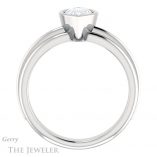 Pear Shaped Forever One Moissanite Engagement Ring #GTJ1023-pear-fb-w 2 Pear Shaped Forever Brilliant Moissanite Engagement Ring #GTJ1023-pear-fb-w
