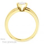 Pear Shaped Forever One Moissanite Engagement Ring #GTJ1023-pear-fb-y 2 Pear Shaped Forever Brilliant Moissanite Engagement Ring #GTJ1023-pear-fb-y