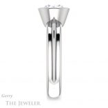 Round Cut Forever One Moissanite Engagement Ring #GTJ1023-round-fo-w 3 Round Cut Forever One Moissanite Engagement Ring #GTJ1023-round-fo-w