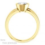Round Cut Forever One Moissanite Engagement Ring #GTJ1023-round-fo-y