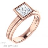 Princess Cut Forever One Moissanite Engagement Ring #GTJ1023-square-fo-r