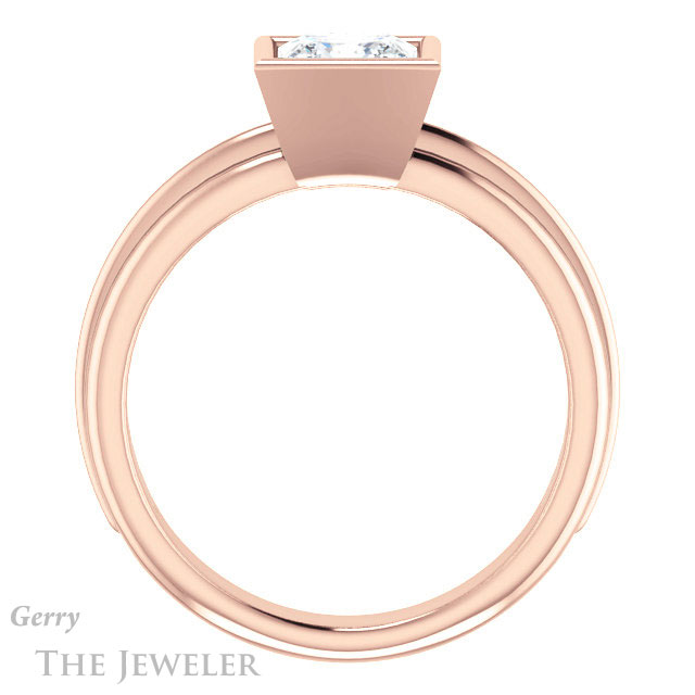 Princess Cut Forever One Moissanite Engagement Ring #GTJ1023-square-fo-r