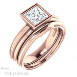 Princess Cut Forever One Moissanite Engagement Ring #GTJ1023-square-fo-r