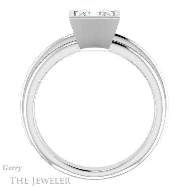 Princess Cut Forever One Moissanite Engagement Ring #GTJ1023-square-fo-w 2 Princess Cut Forever One Moissanite Engagement Ring #GTJ1023-square-fo-w