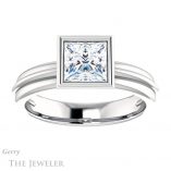 Princess Cut Forever One Moissanite Engagement Ring #GTJ1023-square-fo-w 1 Princess Cut Forever One Moissanite Engagement Ring #GTJ1023-square-fo-w
