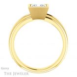 Princess Cut Forever One Moissanite Engagement Ring #GTJ1023-square-fo-y