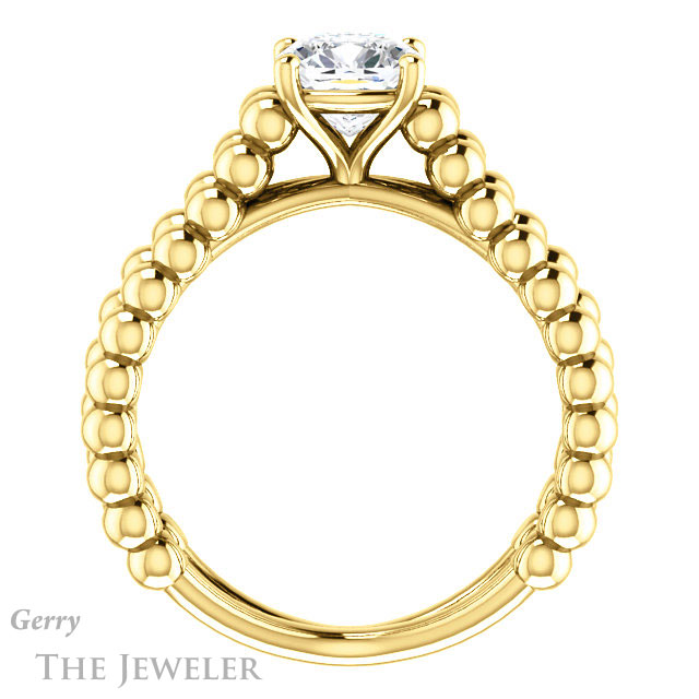 Cushion Cut Forever One Moissanite Engagement Ring #GTJ1024-cushion-fo-y 2 Cushion Cut Forever One Moissanite Engagement Ring #GTJ1024-cushion-fo-y