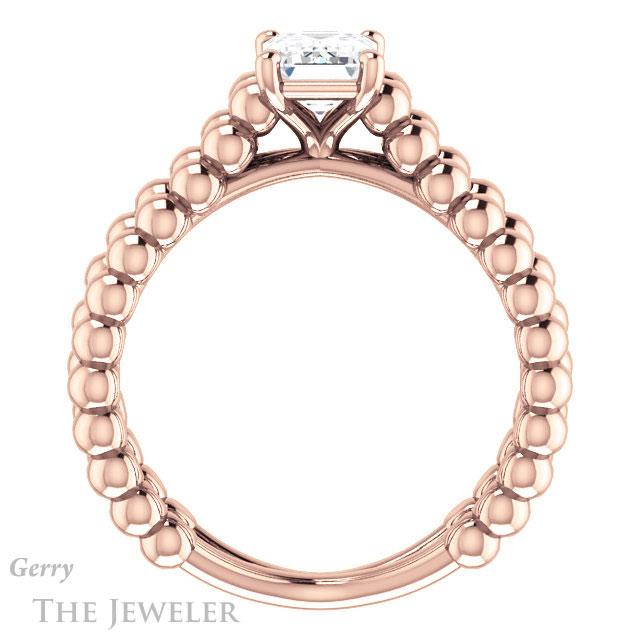 Emerald Cut Forever Brilliant Moissanite Engagement Ring #GTJ1024-emerald-fb-r
