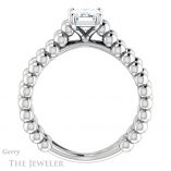 Emerald Cut Forever One Moissanite Engagement Ring #GTJ1024-emerald-fb-w 2 Emerald Cut Forever Brilliant Moissanite Engagement Ring #GTJ1024-emerald-fb-w