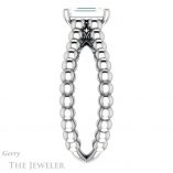 Emerald Cut Forever One Moissanite Engagement Ring #GTJ1024-emerald-fb-w 3 Emerald Cut Forever Brilliant Moissanite Engagement Ring #GTJ1024-emerald-fb-w