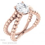 Oval Shaped Forever One Moissanite Engagement Ring #GTJ1024-oval-fo-r 4 Oval Shaped Forever One Moissanite Engagement Ring #GTJ1024-oval-fo-r