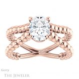 Oval Shaped Forever One Moissanite Engagement Ring #GTJ1024-oval-fo-r 1 Oval Shaped Forever One Moissanite Engagement Ring #GTJ1024-oval-fo-r