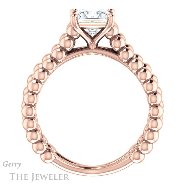 Princess Cut Forever One Moissanite Engagement Ring #GTJ1024-square-fo-r