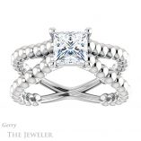 Princess Cut Forever One Moissanite Engagement Ring #GTJ1024-square-fo-w 1 Princess Cut Forever One Moissanite Engagement Ring #GTJ1024-square-fo-w