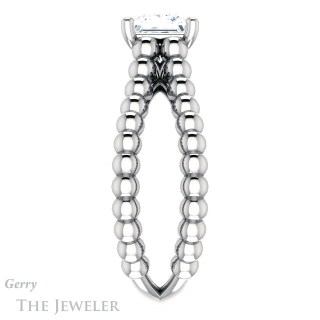 Princess Cut Forever One Moissanite Engagement Ring #GTJ1024-square-fo-w 3 Princess Cut Forever One Moissanite Engagement Ring #GTJ1024-square-fo-w