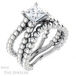 Princess Cut Forever One Moissanite Engagement Ring #GTJ1024-square-fo-w 6 Princess Cut Forever One Moissanite Engagement Ring #GTJ1024-square-fo-w