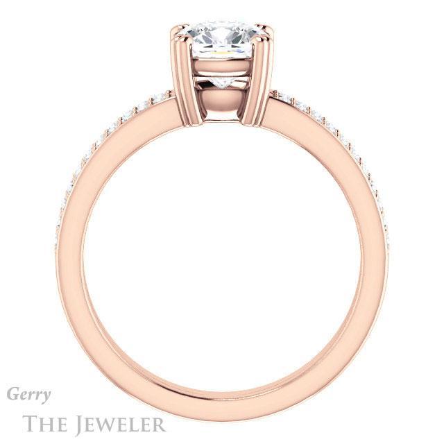 Cushion Cut Forever One Moissanite Engagement Ring #GTJ1027-cushion-fo-r