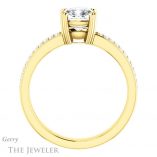 Cushion Cut Forever One Moissanite Engagement Ring #GTJ1027-cushion-fo-y