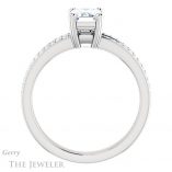Emerald Cut Forever Brilliant Moissanite Engagement Ring #GTJ1027-emerald-fb-w