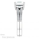 Emerald Cut Forever Brilliant Moissanite Engagement Ring #GTJ1027-emerald-fb-w