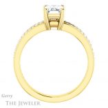 Emerald Cut Forever Brilliant Moissanite Engagement Ring #GTJ1027-emerald-fb-y