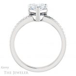 Heart Shaped Forever Brilliant Moissanite Engagement Ring #GTJ1027-heart-fb-w