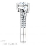 Heart Shaped Forever Brilliant Moissanite Engagement Ring #GTJ1027-heart-fb-w