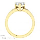 Heart Shaped Forever One Moissanite Engagement Ring #GTJ1027-heart-fb-y 2 Heart Shaped Forever Brilliant Moissanite Engagement Ring #GTJ1027-heart-fb-y