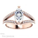 Marquise Cut Forever Brilliant Moissanite Engagement Ring #GTJ1027-marquise-fb-r