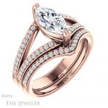 Marquise Cut Forever Brilliant Moissanite Engagement Ring #GTJ1027-marquise-fb-r