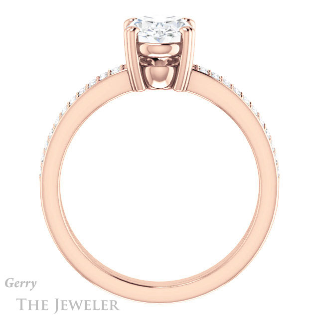 Oval Shaped Forever One Moissanite Engagement Ring #GTJ1027-oval-fo-r