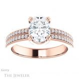 Oval Shaped Forever One Moissanite Engagement Ring #GTJ1027-oval-fo-r 1 Oval Shaped Forever One Moissanite Engagement Ring #GTJ1027-oval-fo-r