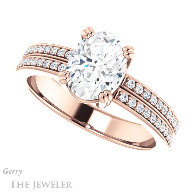 Oval Shaped Forever One Moissanite Engagement Ring #GTJ1027-oval-fo-r 5 Oval Shaped Forever One Moissanite Engagement Ring #GTJ1027-oval-fo-r