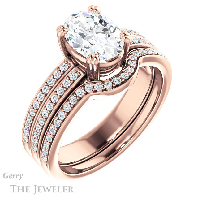 Oval Shaped Forever One Moissanite Engagement Ring #GTJ1027-oval-fo-r 6 Oval Shaped Forever One Moissanite Engagement Ring #GTJ1027-oval-fo-r