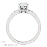 Oval Shaped Forever One Moissanite Engagement Ring #GTJ1027-oval-fo-w 2 Oval Shaped Forever One Moissanite Engagement Ring #GTJ1027-oval-fo-w