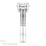 Oval Shaped Forever One Moissanite Engagement Ring #GTJ1027-oval-fo-w 3 Oval Shaped Forever One Moissanite Engagement Ring #GTJ1027-oval-fo-w