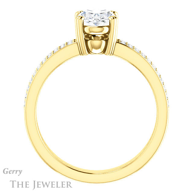 Oval Shaped Forever One Moissanite Engagement Ring #GTJ1027-oval-fo-y 2 Oval Shaped Forever One Moissanite Engagement Ring #GTJ1027-oval-fo-y