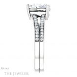 Pear Shaped Forever Brilliant Moissanite Engagement Ring #GTJ1027-pear-fb-w