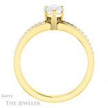 Pear Shaped Forever Brilliant Moissanite Engagement Ring #GTJ1027-pear-fb-y